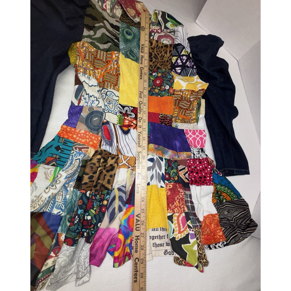 Artsy K. Small Collection Original Top/Blouse Patchwork Boho Zip Back Unique SEE - Picture 11 of 16